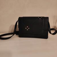 Borsa Borbonese tracolla Cross Over in pelle nera