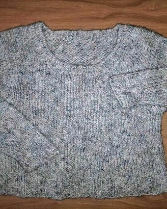 MAGLIONE CON TRAMA A FILATI MELANGE *NUOVO*