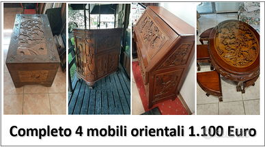 Mobili orientali intagliati (anni '70)