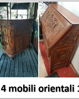 Mobili orientali intagliati (anni '70)