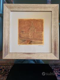 CALCOGRAFIA SU FOGLIA ORO PAOLO FALASCHI