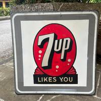 Insegna targa 7up vintage collezionismo