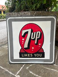 Insegna targa 7up vintage collezionismo