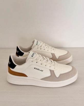 Sneakers Replay University - offwhite/brown