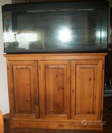 Acquario vetro temperato 270L + mobile artigianale