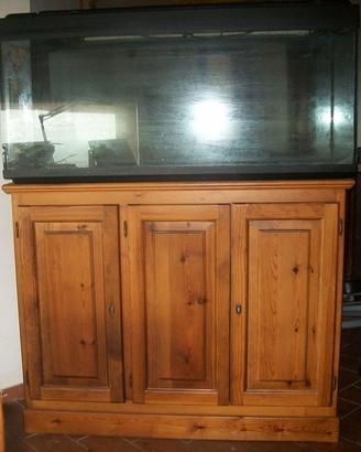 Acquario vetro temperato 270L + mobile artigianale