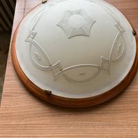 Plafoniera in noce come nuove diametro 55  e 45