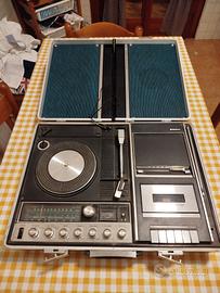 Sistema stereo portatile 4 in 1 Sanyo vintage 70