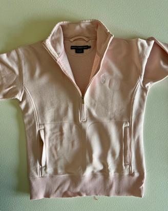 Felpa rosa Ralph Lauren Golf a mezza zip