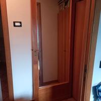 Porta interna in legno e doppio specchio grande