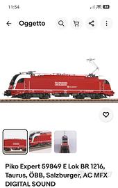 Locomotiva elettrica taurus 1216 piko Expert AC 