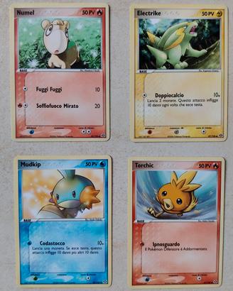 Lotto 4 carte Near Mint Ex Smeraldo Pokémon