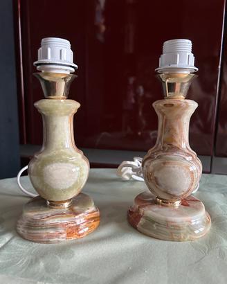 Coppia di lampada da tavolo-Abat-Jour in onice