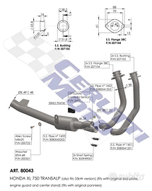 Kit collettori Leovince Honda Transalp 750 2023 -