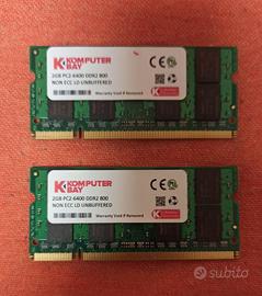 Ram sodimm 2x2gb