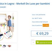 Lavagna cavalletto in Legno De Luxe per bambini