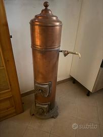 SCALDABAGNO A LEGNA IN RAME ANTICO - Pezzo da Coll
