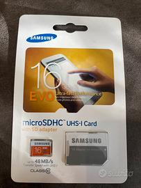Scheda micro sd samsung evo 16 gb nuova