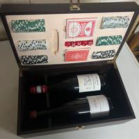 Cofanetto vini scatola fiches poker vino cassa