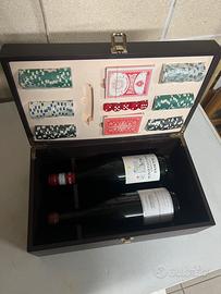 Cofanetto vini scatola fiches poker vino cassa