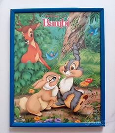 Quadretto Walt Disney “Bambi” con cornice blro