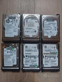 Lotto 6 Hdd sas Hp/Hpe 2.5" 10K (300gb + 600gb)