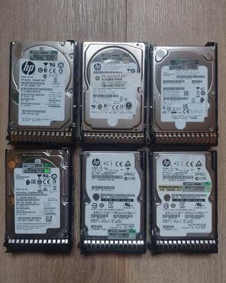 Lotto 8 Hdd sas Hp/Hpe 2.5" 10K (300gb + 600gb)