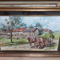 Quadro - acquerello 100x60 " Il ritorno" Mairani