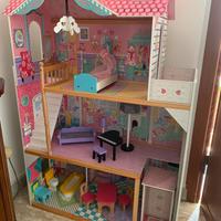 Casa delle bambole  in legno  h 121 cm