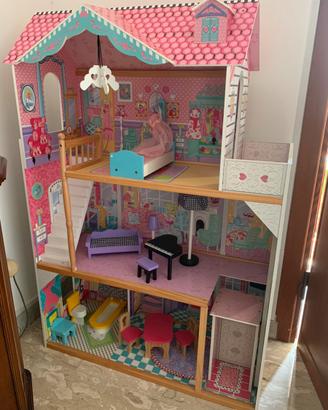 Casa delle bambole  in legno  h 121 cm