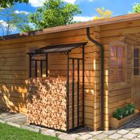 Legnaia da esterno Portalegna giardino con tetto