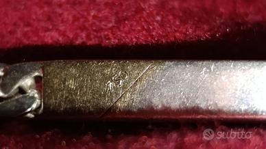 bracciale in oro 750 e argento 925 massiccio 