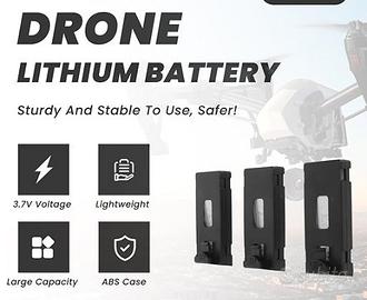 4 x Batteria al Litio 1800MAH 3.7V per Drone