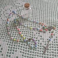 Rosario Collana In barattolino di vetro multicolor