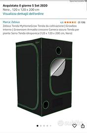 Tenda da coltivazione Grow box + 2 lampade led