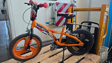 Bicicletta 16" Mtb 2 Freni 616l Raptor Arancio

