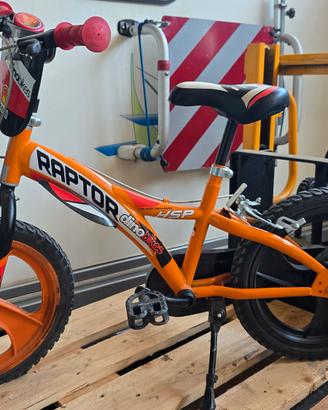 Bicicletta 16" Mtb 2 Freni 616l Raptor Arancio

