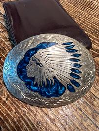Fibbia western vintage cowboy