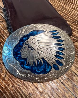 Fibbia western vintage cowboy