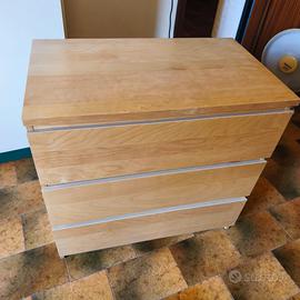 Cassettiera MALM ikea color rovere