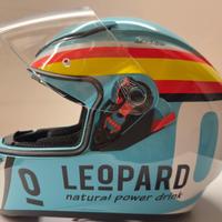 Casco integrale moto Agv replica Mir Leopard tg ML