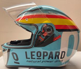 Casco integrale moto Agv replica Mir Leopard tg ML