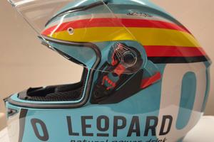 Casco integrale moto Agv replica Mir Leopard tg ML