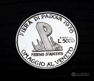 ARGENTO Buono 5000 lire Fiera PADOVA 1976 _LEGGI