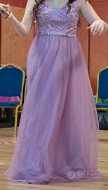 abito lungo lilla