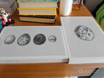 Coppia di quadri moderni 