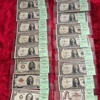 Collezione di banconote da un dollaro USA