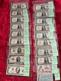 Collezione di banconote da un dollaro USA