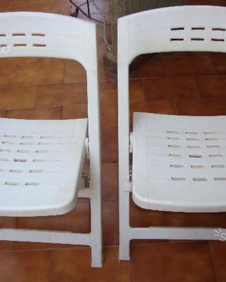 Sedie da giardino apri/chiudi Bianche elegantissim