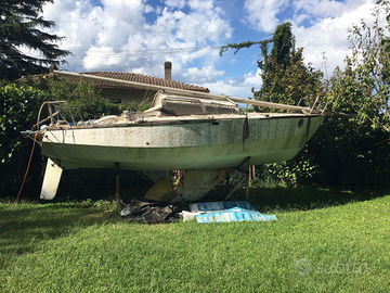 Barca a vela 6,50 metri in legno marino